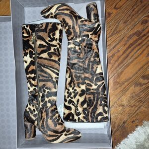 Louise et Cie Animal Print Heeled Boots